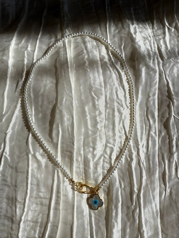 Evil Eye Clover Necklace