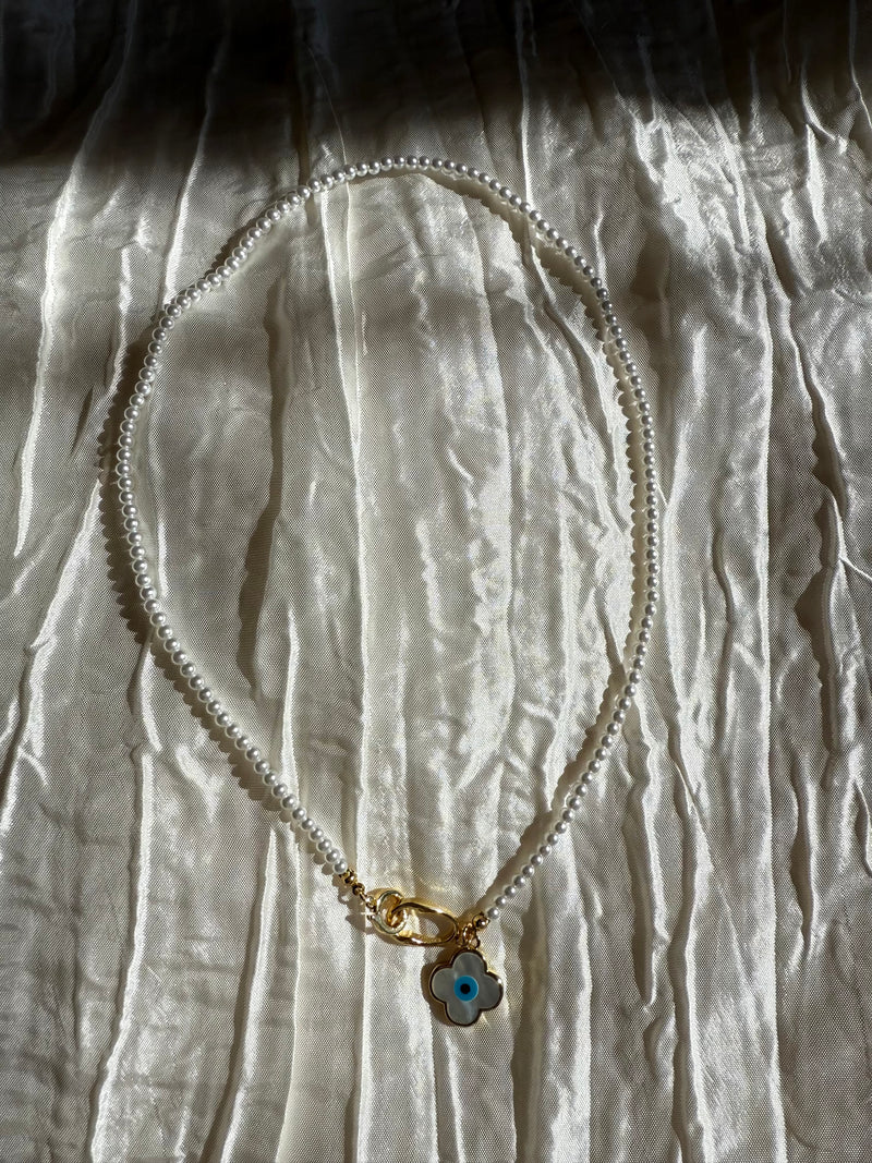 Evil Eye Clover Necklace