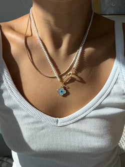 Evil Eye Clover Necklace