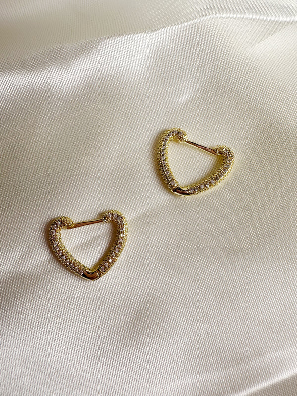 Heart Pavé Earrings