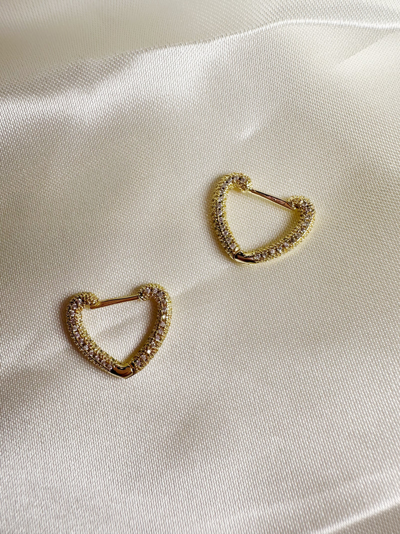 Heart Pavé Earrings