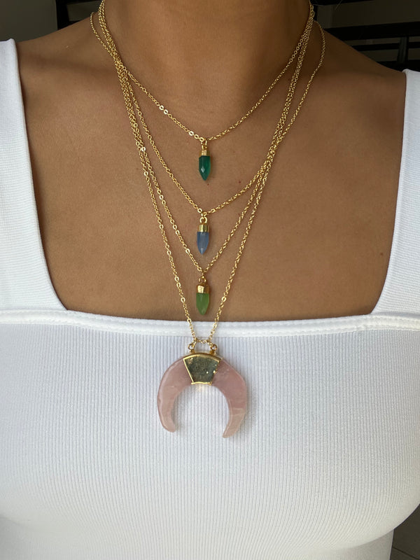 Ayla Necklace (Emerald stone)