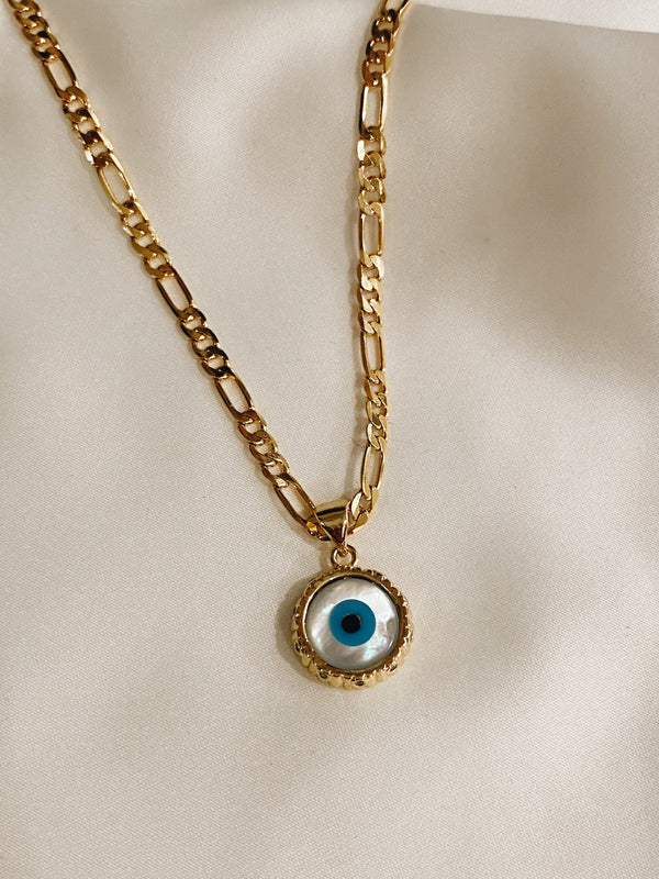 Cava Necklace (on Figaro Chain)