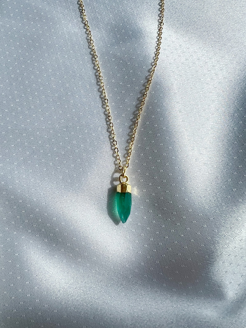 Ayla Necklace (Emerald stone)
